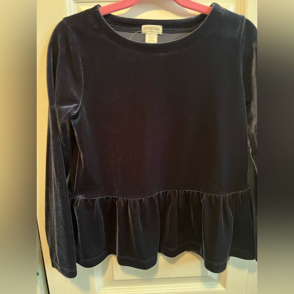 Crewcuts Peplum Velvet shirt